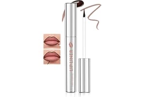 Prreal Peel Off Lip Stain, Waterproof Tattoo Peel Off Lip Liner, Non-sticky Lips Liner Stain Long-lasting, Matte Finish Lipgloss Makeup, Brown