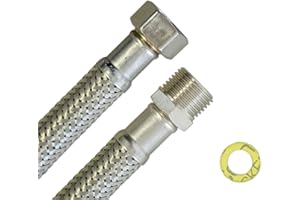 Reinforced Hose 1 / 2-Inch x 1 / 2-Inch Hose for Sanitary DN13 with Trinkwasserzulassung 30 cm - 2 m