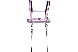 HKM Funny Horses Hearts Pferdegeschirr Rosa/Dunkelblau Einheitsgröße