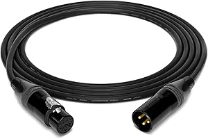 enoaudio Mogami 2534 Quad Professionel Studio Kabel Symmetrische Mikrofon | Neutrik Gold XLR female - XLR male | HiFi, Black, 3,0 m