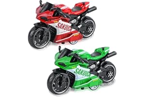 CBOSNF Moto Jouet Voiture Stunt Modèle en Alliage de Haute Simulation, Jouet en Alliage pour Enfants - 2 Pièces