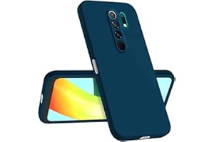 Longstong Funda Compatible con Redmi 9 (6.53"), Delgada Antigolpes Personalizada Diseño Minimalista - Azul Zafiro