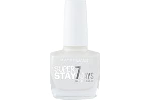 Maybelline New York Superstay Nailpolish Forever Strong 7 days Finish żelowy lakier do paznokci Pearly White/Lakier do paznokci z bardzo trwałym lakierem bez lampy UV w kolorze białym, 1 x 10 ml
