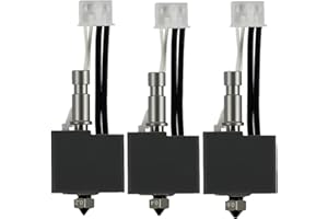 LIROPAU Zestaw 3 hartowanych hotend do Kobra S1 Combo 0,2 mm, 0,4 mm, 0,6 mm, głowica drukująca, blok grzejny, pręt grzejny, termos, mosiężna dysza do drukarki 3D Anycubic