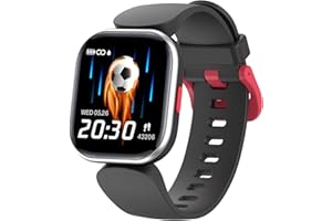 HOOMOON Kinder Fitness Aktivitäts Tracker Uhr, 1,4-Zoll DIY Zifferblätter IP68 wasserdichte Kinder-Smartwatch mit 19 Sportmodi, Schrittzähler, Herzfrequenz und Schlafmonitor, Gesche für Kinder