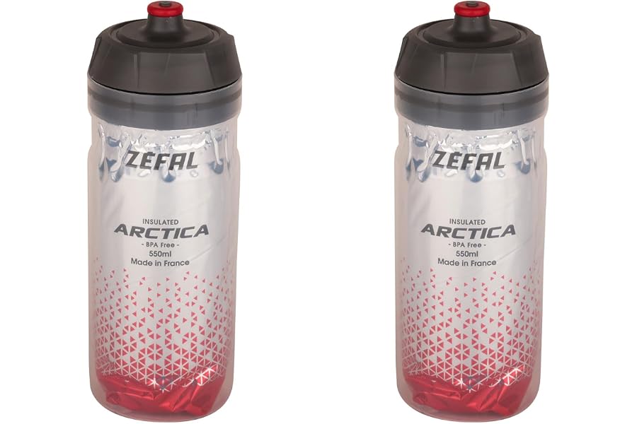 ZEFAL Pack Arctica 55 - Lote de 2 bidones de bicicleta de 550ml - Bidon Ciclismo Isotermico - Inodoro e impermeable - Bidón d
