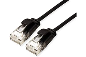 ROLINE UTP DataCenter kabel krosowy kat.6A (klasa EA), LSOH, cienki, czarny, 2 m