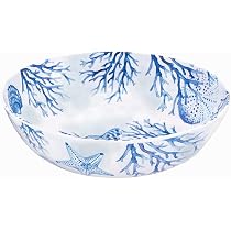 Bol En Mélamine Les Jardins De La Comtesse - Collection Caraïbes, Motif Poissons Bleu - Diamètre 15 Cm - Quasi Incassable, Lave-vaisselle