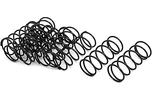 TOP-VIGOR 10Pcs Compression Spring, 1.2mm Wire Dia, 15mm OD, 35mm Free Length Dual Extended Durable Dual Hook Tension Spring for Furniture Screen Doors Repair Projects