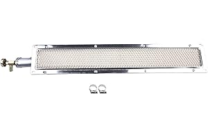 HONSEADEK Barbecue à gaz combustible, brûleur infrarouge pour barbecue, brûleur à gaz en céramique métallique, brûleur à gaz infrarouge en céramique, pour fours extérieurs grillant et déshydratant (53 x 9,5 cm)