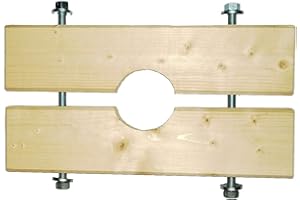 BRUNNENANDI Wooden Tongs for KG/HT DN 115/125 or Blue Well Construction Pipes for Construction with Pluncher, Gravel Pump, Earth Drill Well Drill and Tripod of Your Garden Pump Handle Pump in Your Garden