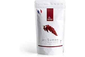 LEVANTHYM 100% Pure Sumac moulu, antioxydant ultime, Qualité Premium - sans sel, substitut au citron et au vinaigre - épices du Liban - livre de cuisine levantine 50g