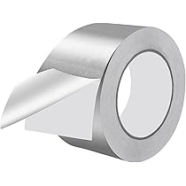 Supaway 1 rol aluminiumplakband, 75 mm x 50 m, zelfklevende aluminiumfolie, zilverkleurig, aluminiumfolie, hittebestendig, aluminiumfolietape, afdichtingstape, aluminium tape voor isolatie en