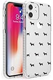 Dachshund Dog Pattern Clear Impact Phone Case for Iphone 11 TPU Protective Light Strong Cover with Pet Weiner Dog Doxie Puppy Breed