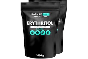 Nature Diet - Eritritolo 2 x 1000 g | Dolcificante Naturale | Zero calorie | Sostituzione dello zucchero