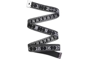 BAVALIN Metro a Nastro Bilancia a Doppia Faccia per Corpo - Metro a Nastro 2 in 1 per Misurazione del Corpo, Cucito, Perdita di Peso - 150 cm / 60 pollici (Nero)