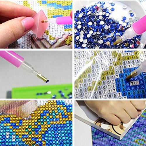Kaffeetasse Rosen Diamant Stickerei DIY Needlework 5D Gem?lde Kreuz Stich Malerei Dekor 30 * 30CM - 7