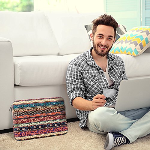 Plemo Schutzhülle, Hülle Sleeve Tasche aus Canvas für das neue IPad, iPad Air / 4 / 3 / 2, Bohème Stil - 5