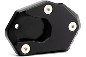 CCYYMOWOK Piastra Estensione Cavalletto Moto Accessori per Kawasaki Z900 ZX6R ZX10R 2017-2025 Z900RS Z650 Ninja650 Ninja1000sx Z1000 Z800 ER6N Piede supporto ingranditore cavalletti laterale in Alluminio (Nero)