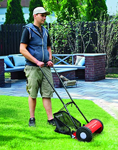 Einhell Hand-Rasenmäher (für bis zu 150 m², Mähspindel mit 5 Stahlmessern, stufenlose Schnitthöhenverstellung, Grasfangkorb) – Bild 3