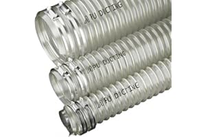 AP AUTOMOTIVE Tubo flessibile in poliuretano, diametro 100 mm, estrazione polvere e fumi, lavorazione del legno + fascette stringitubo, 3 metri