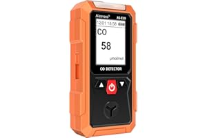 Aicevoos AS-E10 Detector de Monóxido de Carbono Portátil, Medidor Monóxido de Carbono con Alarma Sonora y Visual, 0-2000PPM, Alarma de CO, Pantalla LCD Retroiluminada, para Casa, Coche, Camping