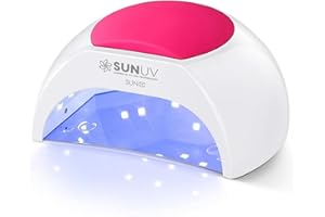 SUNUV Lámpara Secadora de Uñas, Profesional LED UV Lampara Uñas de Gel, Curado Luz en 4 modos para tiempo 10s, 30s, 60s y 90s