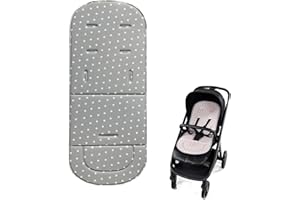 DOUKESH Coussin de Siège Poussette,Coussin Réducteur Poussette Universelle,Coussin Poussette Bebe,Insert de Poussette,Matelas Poussette,Coussin Réducteur de Landau,Respirant,Doux,Hiver Été