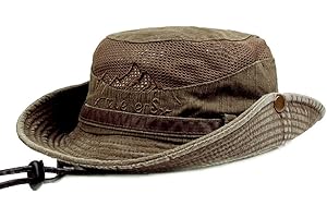KeepSa Chapeau Soleil Homme Femme Coton Pliable Ete Anti UV Outdoor Bucket Hat Chapeau de Voyage Safari Casquette avec Maille Respirante et Sangle de Menton Réglable
