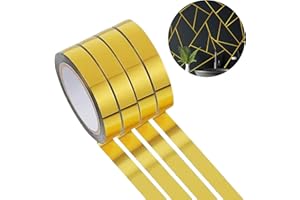 Kendwing 4 Rotoli Nastro Adesivo Decorativo Per Muro,Oro Nastri Adesivi Decorativi,Peel And Stick Modanatura Adesiva Striscia Adesiva Muro Decorativa Per Parete Armadio Bagno Decorazione Regalo