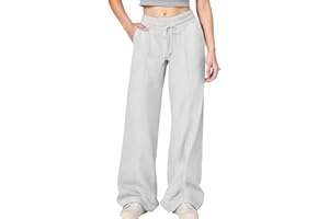 BFYSFBAIG Baggy Sweatpants for Girls Teens, Oversized Wide Leg Trousers, Loose Fit Joggers with Pockets Elastic High Waist Drawstring Athletic Track Bottoms 4-14 Years