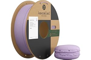 kexcelled Macaron Matte PLA Filament 1,75 mm, PLA Rolle, 3D Drucker Filament, Glanzfreie Farbe, 1 kg Pappspule (2,2 lbs) +/- 0,03 mm, Matte Oberfläche, Rattan Violett
