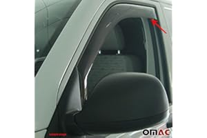 ‎OMAC Windabweiser Regenabweiser kompatibel mit Mercedes Sprinter W906 2006-2018 Dunkel Acryl 2X