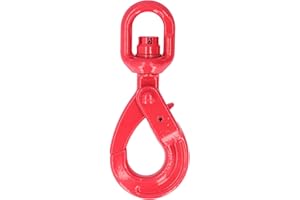 FAFEICY Crochet de Grue, Peinture G80 Crochets Rotatifs de SéCurité Autobloquants en Acier Forgé pour le Transport Portuaire, Navires Automobiles (2T)