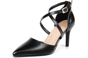 Hoefirm Escarpins Femme Talon Haut Sexy Chaussures Talon Aiguille Pumps Pointu pour Fête Mariage Soirée