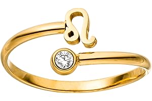 Purelei® Sternzeichen Ring – Wasserfester Damenring aus langlebigem Edelstahl – Verstellbare Ringe von Größe 50 bis 60 – Modeschmuck für deinen individuellen Look