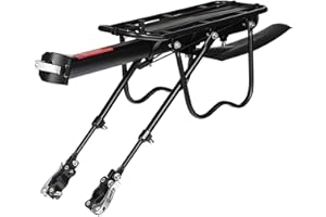 ZUIMENG Portapacchi Posteriore Bici, Portabici Bicicletta Universale in Lega di Alluminio, Mountain Bike Carrier Rack con Riflettore e Parafango per MTB da 24 a 29 Pollici