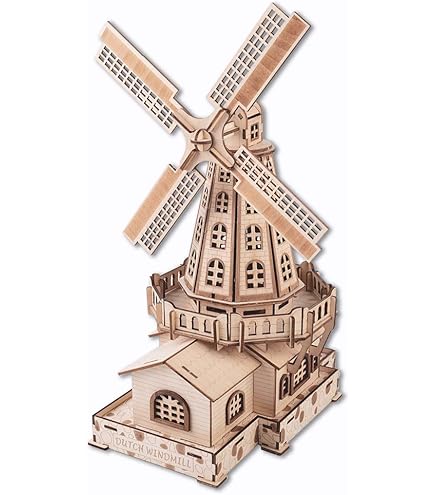 3D Wooden Model Building Puzzle With Light, Mechanical Model Construction Set DIY Wooden Model Kit For Adults (Battery Required) (Castle - View #4