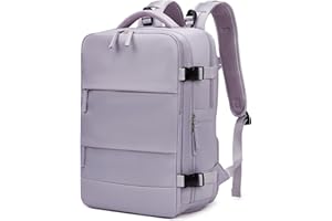 Sea choice Backpack Underseat Cabin Bag 15.6 Inch Laptop Bags Carry-On 25L Rucksack Durable Dry Wet Separation Travel Bag Wide Open for Men Women with USB Charging Port Anti-Theft Daypack