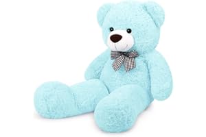 Sausudols Orsacchiotto Gigante Orso di Peluche XL Orsacchiotto di Peluche 110cm Regalo per Compleanno Natale e San Valentino Blu Chiaro