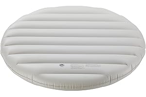 Arebos Thermoabdeckung für Whirlpools | grau | Whirlpoolzubehör für Pools | Aufblasbare Abdeckung | Ø140 cm