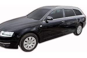 ‎J&J AUTOMOTIVE J&J AUTOMOTIVE | Windabweiser Passend Für A6 C6 Kombi 2004-2011, Heko Regenabweiser, Getönt, Set 4-Teilig, Vorne und Hinten, Aerodynamisch