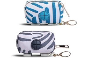 LELE LIFE 2pcs Distributeur de Sacs à Déjections Canines, Distributeur Sac a Crottes Chien, Distributeur de Sacs à Déchets pour Chiens Distributeur de Sacs Ramasse-Crottes pour Chiens, Verte et Grise