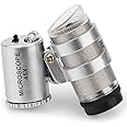 45X Mini Pocket Microscope Portable Magnifying Glass with 2 LED Lights for Jewelry Antiques