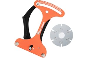 OUTINHAO Jauge de Tension de Rayon de Vélo, Ajustements de Rayons de Vélo Outils, avec étriers de Spécification et Tableau de Comparaison des Paramètres, pour Ajustements Roue de Vélo de Rayons