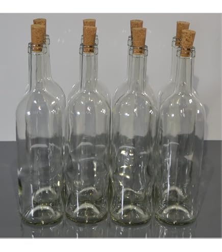 Bonbonne en verre avec bouchon en liège 25 x 31 cm