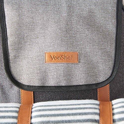 VonShef Picknick-Rucksack mit Decke für 4 Personen - 9
