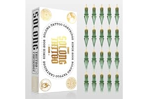 Solong Tattoo Set di 20 aghi per tatuaggi usa e getta Pro #10 Bugpin 5 aghi tondi Shader M- (1005RS-M)