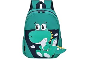 MEGASER Mochila Dinosaurio Niño 2, 3, 4, 5 años, Mochila Infantil para Uso Escolar, Primaria y Guardería, Pequeña, Correas Acolchadas, Ajustable, Cómoda, con Reflectantes
