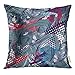 Produktbild Dekokissenbezug Abstract Urban for Boys Girls Sport Chaotic Geometric with Dots Shape and Directing Arrow Creative Decorative Pillow Case Home Decor Square 18x18 Inches Pillowcase